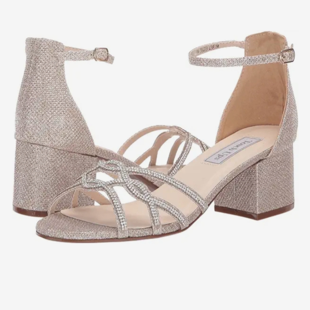 Zoey champagne Touch Ups Heels 10W in box, worn once